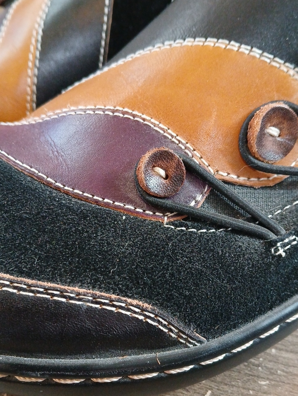 L'artiste Spring Step Grenadine Leather Black Slip On Shoes - Picture 3 of 7